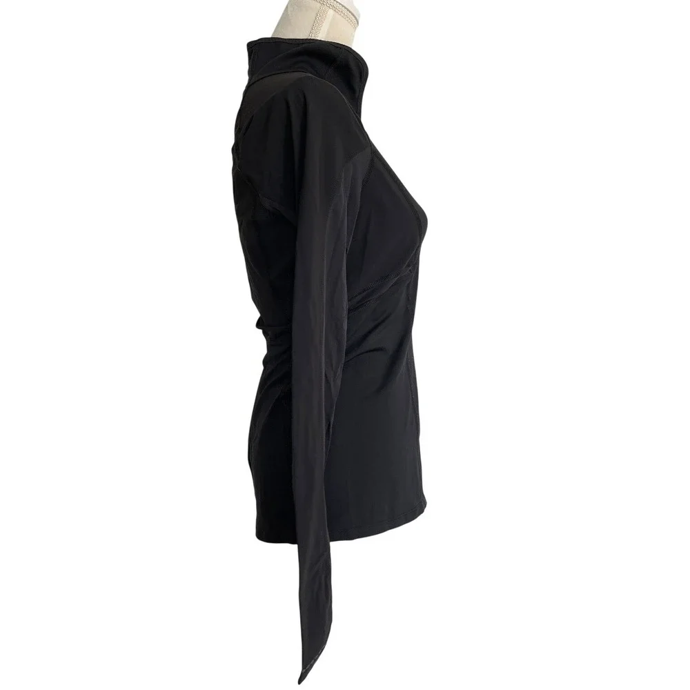 Lululemon‎ Black Half Zip Activewear Pullover Top Stretchy Running Performance